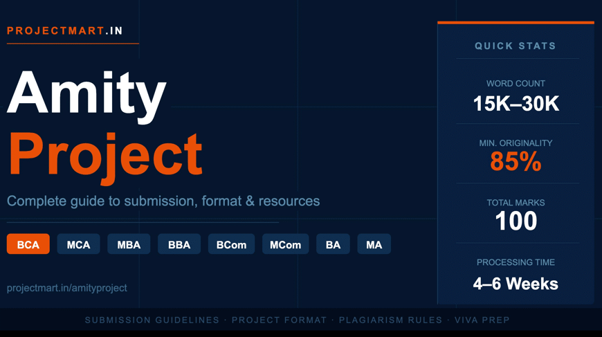 Amity Project Writing Guide: How to Write, Format and Submit Like a Pro