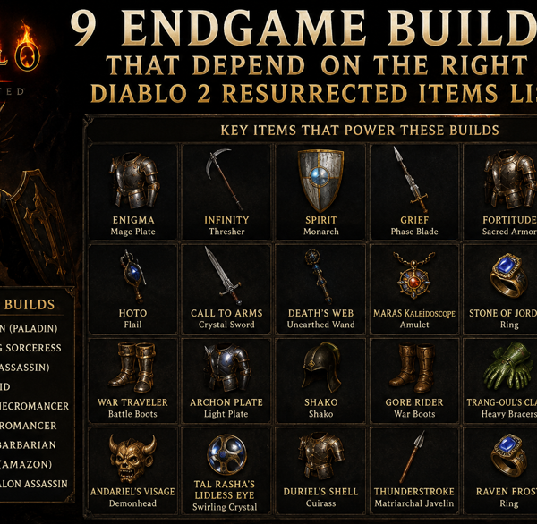 9 Endgame Builds That Depend on the Right Diablo 2 Resurrected Items List